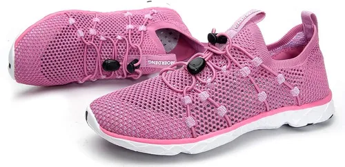 Vista 8 de MOERDENG - Zapatos de agua de secado rápido para mujer ligeros para deportes al aire libre playa piscina ejercicio