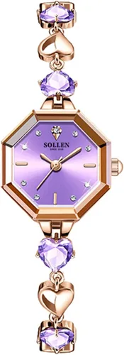 Vista 8 de SOLLEN Women's Bracelet Watch, Analog Quartz Dainty Fashion Ladeis Watches, Waterproof Luxury Vintage Casual Women Wristwatch, Jewelry Gift for