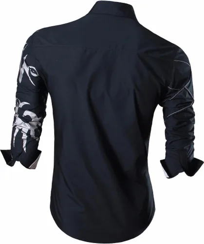 Vista 53 de JZS041, camisa de vestir de manga larga para hombre