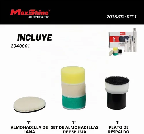 Vista 3 de Maxshine - Juego de eje de extensión universal de acero inoxidable y kit de pulido de 1 pulgada, extensores de pulido de 2, 3 y 5 pulgadas