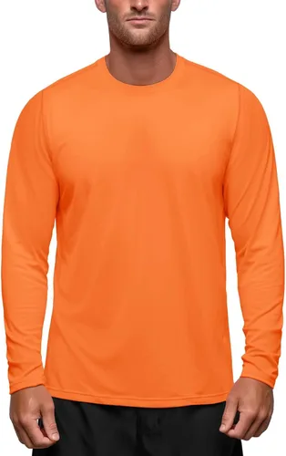 Vista 8 de Zengjo Camisetas atléticas que absorben la humedad para hombre, de manga larga, para entrenamiento, correr, gimnasio, rendimiento, protección UV