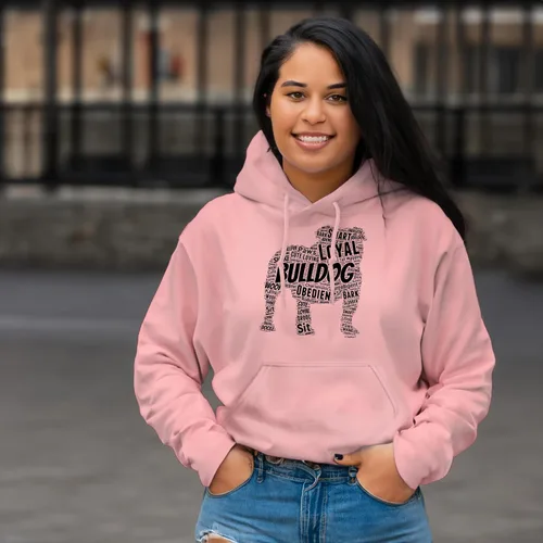 Vista 13 de ThisWear Sudadera con capucha con capucha de Bulldog Inglés Word Art Dog Puppy Owner Gift Hoodie