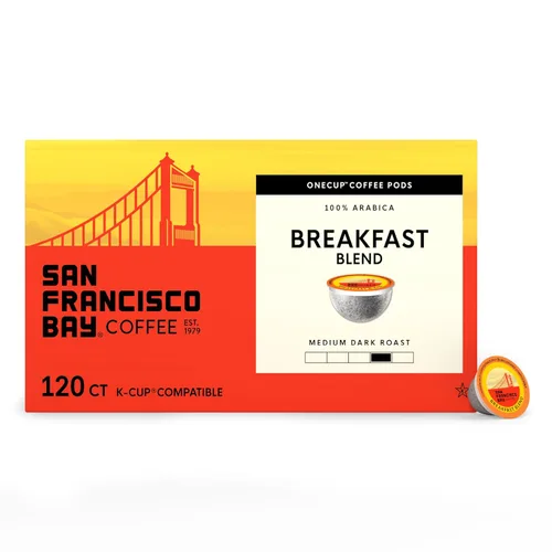 Vista 18 de SF Bay Coffee Organic Rainforest Blend, 12 unidades, Cápsulas de café compostables, tostado medio, compatible con K Cup incluyendo Keurig