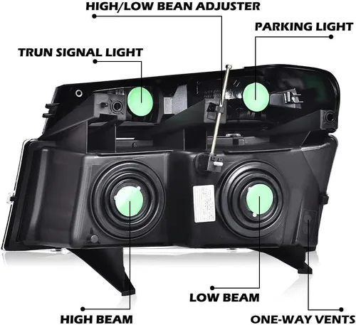 Vista 9 de CHEDA Conjunto de Faros Delanteros Faro Compatible con GMC Canyon/Chevy Colorado 2004-2012 Conjunto de Faros Luces de Parachoques