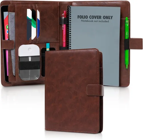 Vista 10 de Cubierta de folio premium compatible con Rocketbook Everlast, Wave, Fusion, Panda, cuaderno inteligente reutilizable - Tamaño ejecutivo A5 Old