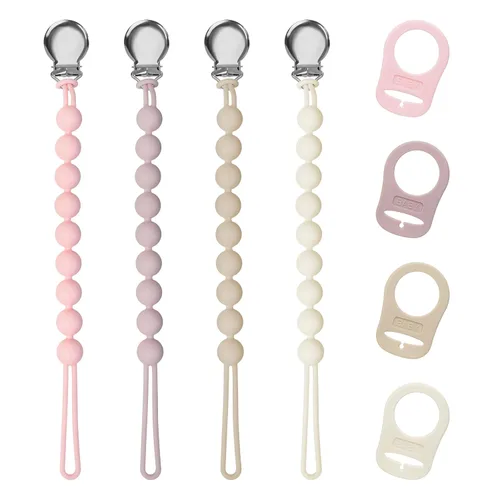 Vista 9 de Clips para chupetes para bebé niña niño, soporte de silicona para chupetes MAM, artículos esenciales para bebés recién nacidos, regalo para Baby