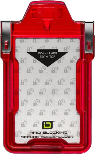 Vista 14 de Identity Stronghold - Soporte seguro para tarjetas RFID para 1 tarjeta, soporte para tarjetas de identificación de plástico duro resistente
