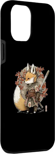 Vista 3 de Funda para iPhone 12 Pro Max Kawaii estilo japonés Samurai Fox Anime