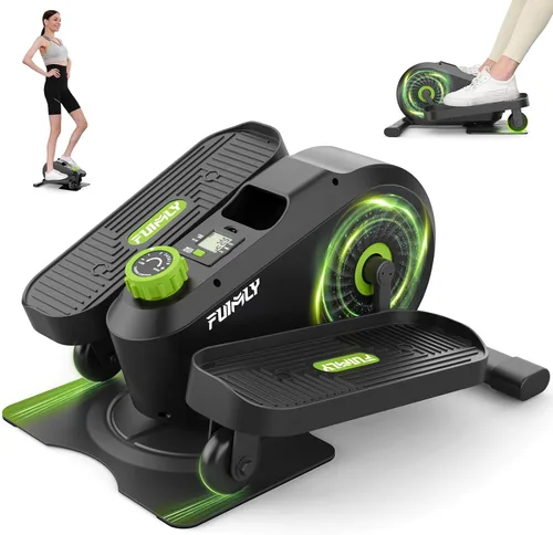 Vista 9 de FUNMILY Under Desk Elliptical, Under Desk Bike Pedal Exerciser, Fully Assembled Leg Exerciser 2 in 1 Seated Standing Elliptical, Ultra-Quiet Mini