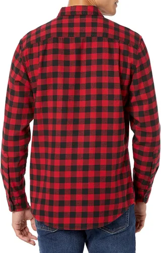 Vista 2 de Tienda Essentials - Camisa de franela de manga larga para hombre (disponible en tallas grandes y altas)