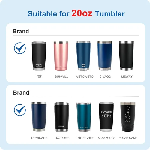 Vista 4 de Tapa de vaso de 20 onzas para Yeti Rambler, Old Style Rtic y más tazas de viaje, tapa de repuesto a prueba de salpicaduras para vasos de 3.2