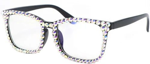 Vista 9 de Gafas de Lectura Cuadradas con Diamantes de Imitación para Mujeres con Bloqueo de Luz Azul para Computadora