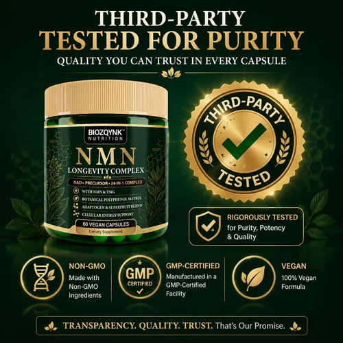 Vista 4 de NMN Supplement 24-in-1 NAD+ Complex 1000mg Per Serving, 60 Vegan Capsules