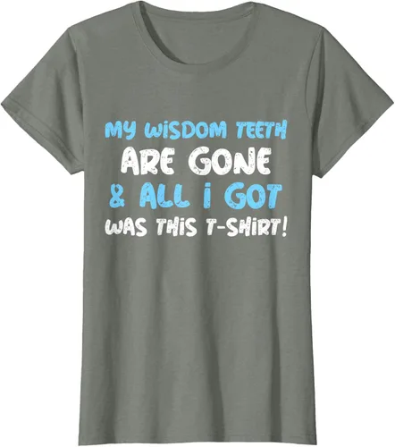 Vista 13 de My Wisdom Teeth Are Gone! Camiseta divertida de muelas del juicio, Negro