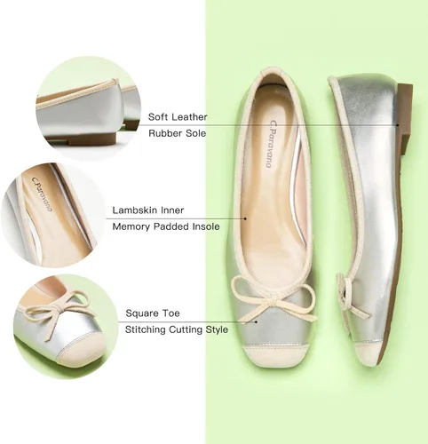 Vista 4 de C.Paravano Zapatos planos para mujer Zapatos planos para mujer Zapatos planos Zapatos elegantes para mujer Zapatos planos de punta redonda