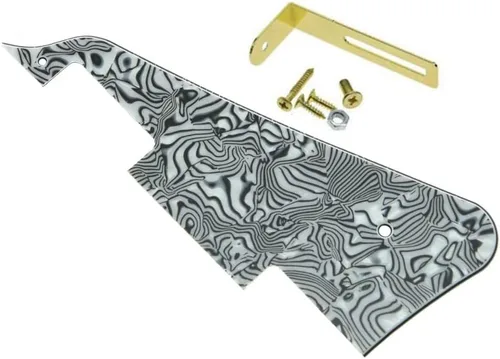 Vista 29 de KAISH Golpeador de guitarra Abalone Pearl LP con soporte negro para Epiphone Les Paul
