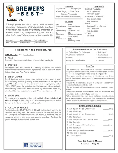 Vista 6 de Brewer's Best Kit de ingredientes de cerveza doble IPA