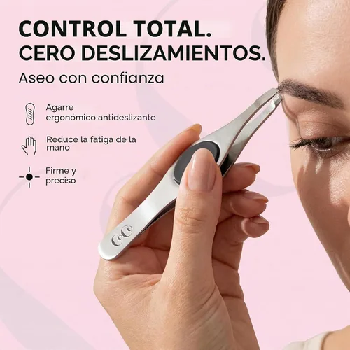Vista 4 de Precision Tweezers for Eyebrows & Facial Hair Removal, Stainless Slant Tip Pinzas profesionales perfectamente alineadas y calibradas para pelos