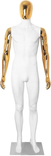 Vista 15 de Maniquí de cuerpo completo femenino Forma Maniquí Torso Soporte Ajustable Plástico Maniquí desmontable Base de metal