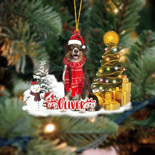 Vista 116 de NAZENTI Adorno personalizado de gato abisinio con árbol de pino, adorno de Navidad personalizado para perros amantes de las mascotas, colgante