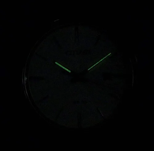 Vista 5 de Citizen, reloj casual de cuarzo, de acero inoxidable y piel, para hombre, negro (modelo BI5000-01A)