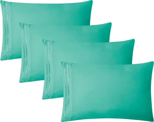 Vista 17 de Clara Clark Fundas de almohada de tamaño estándar – Funda de almohada ultra suave, fundas de almohada de microfibra ligera tamaño Queen – Juego de 2