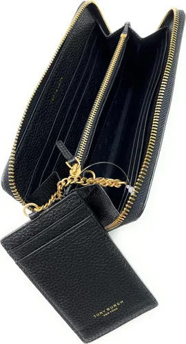 Vista 6 de Tory Burch Cartera Continental de cuero con cremallera Britten (negro), Negro -, Continental