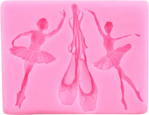 Vista 4 de Molde de fondant para bailarinas de ballet, molde de silicona para decoración de pasteles, decoración de cupcakes, caramelo y goma de mascar