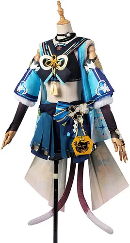 Vista 9 de Kirara - Disfraz de cosplay, traje de rol, vestido de Kirara, traje completo, ropa de anime con peluca