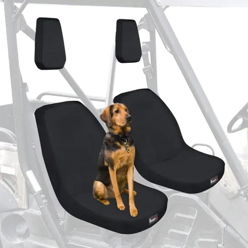 Vista 8 de StarknightMT UTV Rhino Fundas de Asiento Resistentes al Agua Fundas de Asiento Compatibles con Rhino 700 660 450 2004-2021 Tela 1680D Negro