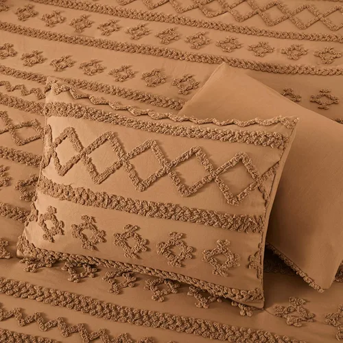 Vista 41 de Oli Anderson Juego de Edredón Beige Queen Acolchado Juego de Ropa de Cama Queen 3 Piezas, Edredón Boho Shabby Chic con 2 Fundas de Almohada