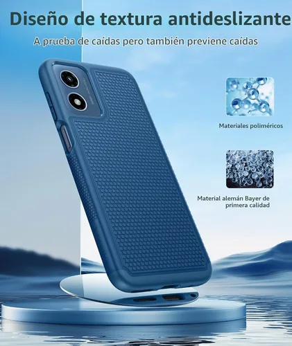 Vista 5 de FNTCASE Funda para Motorola Moto G-Play-2024: funda protectora de doble capa resistente para teléfono celular, a prueba de golpes, con parte trasera