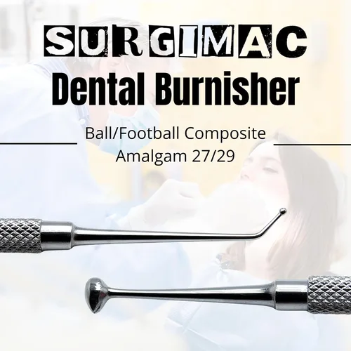 Vista 2 de Bruñidor dental 26/27s, herramienta de precisión para compuesto, amalgama, restauraciones de llenado de plástico