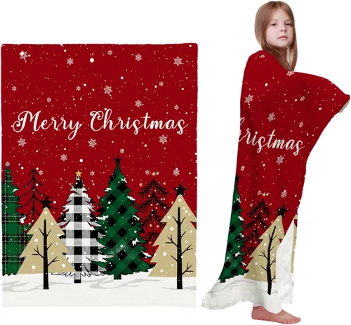 Vista 72 de Mantas de Tiro de Muñeco de Nieve de Navidad, Manta de Vellón Suave de Vacaciones de Invierno Decorativa para Hogar Sofá Sillón Silla Sala de Estar
