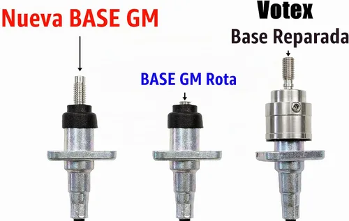 Vista 2 de Votex - Hecho en EE. UU. - Kit de reparación de base de mástil de antena de acero inoxidable, compatible con Chevrolet Silverado 1500 2500 3500