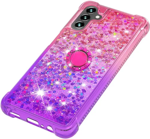 Vista 4 de Funda para Samsung Galaxy A13 5G, Gradient Quicksand Series Glitter Bling Flowing Liquid Flotante TPU Bumper Cushion Reforzado Corners Women Phone
