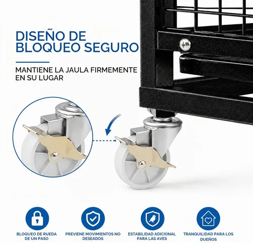 Vista 5 de Jaula de pájaros extra grande de 57.4 pulgadas para loros, jaula de vuelo Blanco