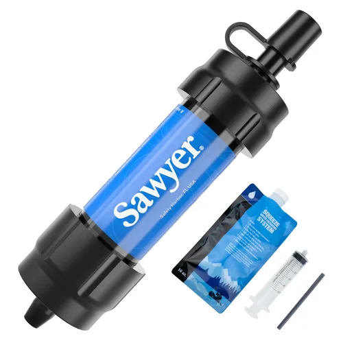 Vista 18 de Sawyer Products SP350 Sistema de filtración de agua Mini, solo filtro y émbolo de limpieza, individual, morado