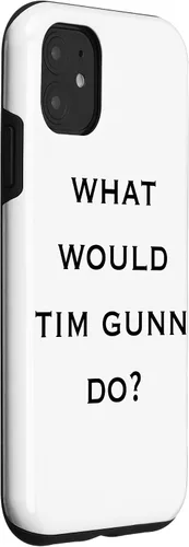 Vista 3 de iPhone 11 Making the Cut "What Would Tim Gunn Do" - Carcasa de texto negro