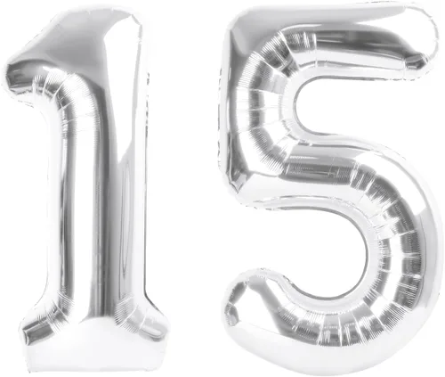 Vista 26 de Globos con números de 40 pulgadas, color negro, para decoraciones de cumpleaños de 10 a 100 años Jumbo 40In & Vibrant Color, With Hanging Holes