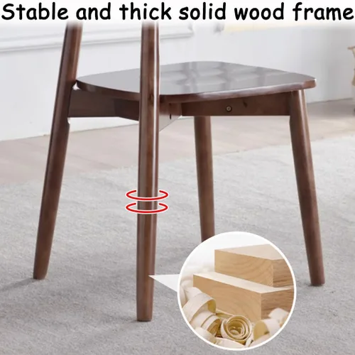 Vista 5 de YVYKFZD Sillas de comedor de madera maciza, juego de sillas de comedor de salón, sillas de cocina sin brazos con respaldo curvo, silla auxiliar