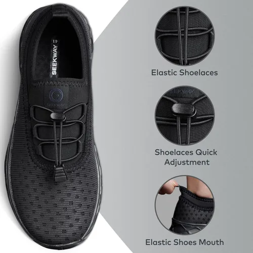 Vista 4 de SEEKWAY Zapatos de agua para hombre y mujer, de secado rápido, descalzo, para playa, caminar, kayak, barco, deportes acuáticos SP006