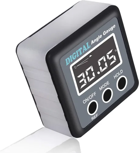 Vista 8 de Buscador de ángulo digital magnético y vial de burbujas de nivel, inclinómetro de calibre de ángulo de 90 °, transportador de calibre cónico
