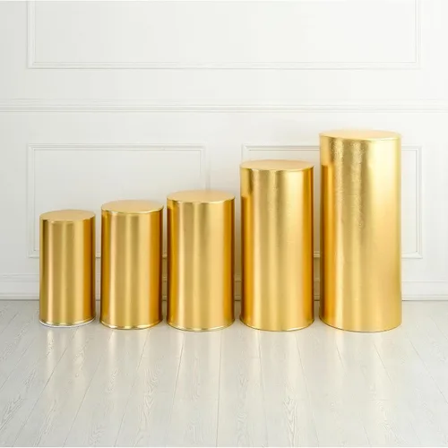 Vista 16 de Fundas para soportes de cilindro para fiestas, soportes de pedestal de cilindro, fundas elásticas de bronce, cubierta de pedestal de cilindro
