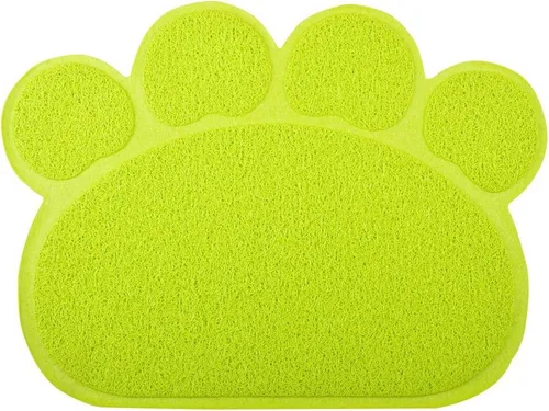 Vista 5 de DM Tapete grande en forma de pata, para caja de arena para gatos, 23.5 x 17.5 pulgadas