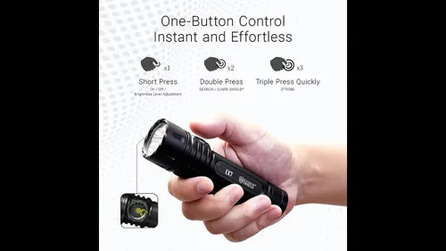 Vista 5 de Nitecore EX7 Linterna de 6,000 lúmenes – Linterna recargable de alto rendimiento con foco, luz de inundación, mixta – Carga rápida USB-C, alcance