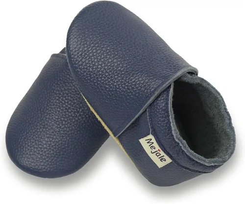 Vista 8 de Mejale - Zapatos de bebé, para niños pequeños, con suela suave de cuero, estilo mocasín, para pre-caminantes Beige