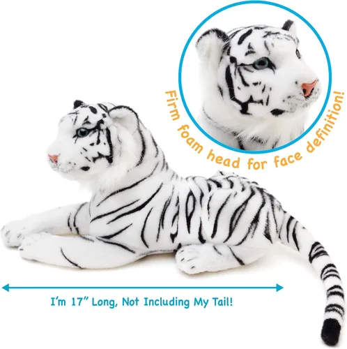 Vista 2 de TigerHart Saphed El Tigre Blanco - Peluche de 17 Pulgadas