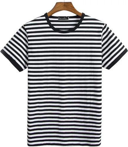 Vista 3 de Camiseta de Pugsley Addams para niños, camiseta de rayas negras y blancas para Halloween, disfraces de ladrón de bancos, camisetas novedosas