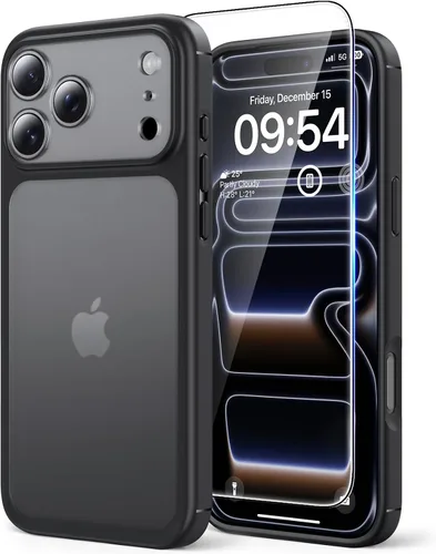 Vista 121 de TAURI Funda para iPhone 17, antiamarilleamiento con protector de pantalla, protección de grado militar, a prueba de golpes, delgada para iPhone 17